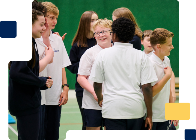 students in gym